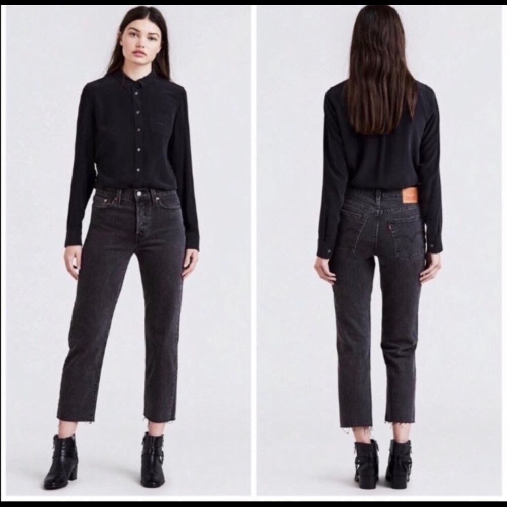 levi’s wedgie straight black size 27